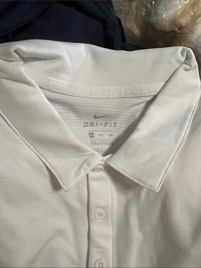 Nike White Dri-FIT Polo Shirt